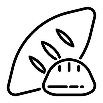 Bread icon, line icon style