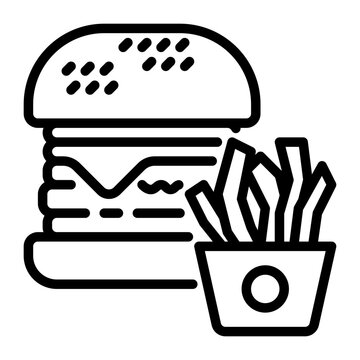 Burger icon, line icon style