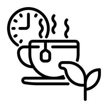 Tea icon, line icon style