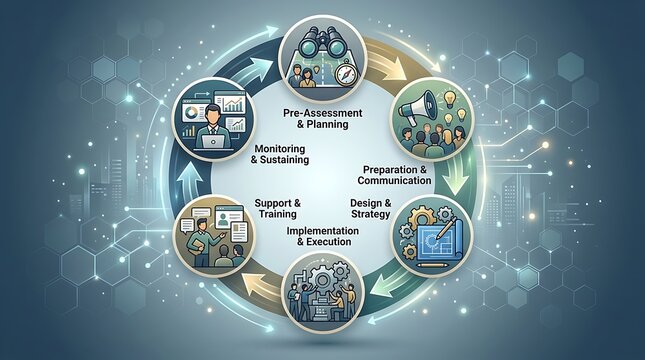 Business process lifecycle diagram for strategic project management