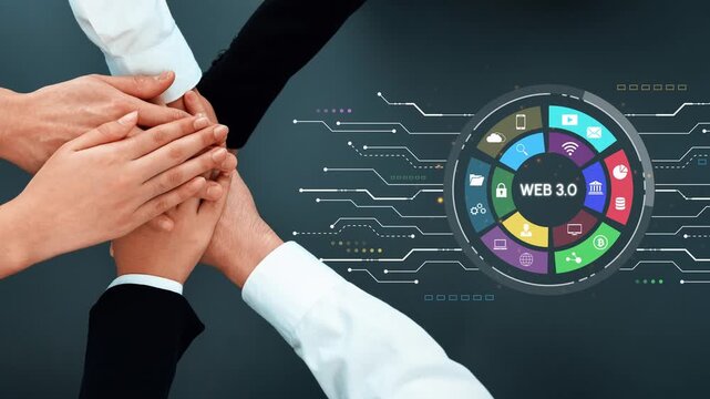 Hands Coming Together to Represent Collaboration in Web 3.0 Technology with Digital Connectivity and Innovation Concepts. Entropy.