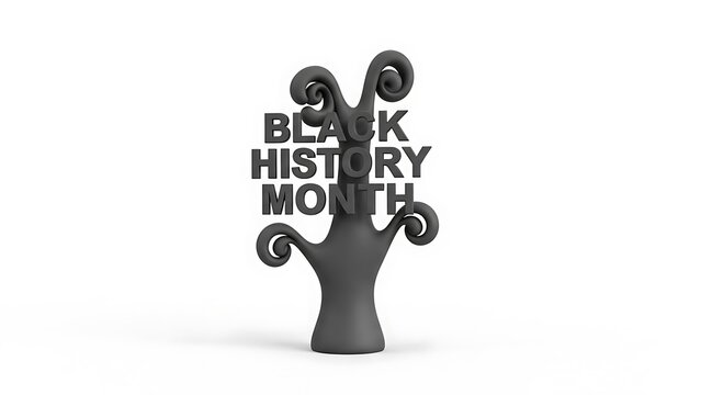 Black history month stylized tree sculpture with arts and culture social issues social justice human rights african diaspora cultural heritage sculpture stylized celebration