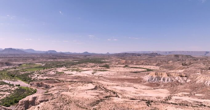 The peaceful beauty of Terlingua unfolds from above, revealing dramatic scenery unlike anywhere else in Texas.