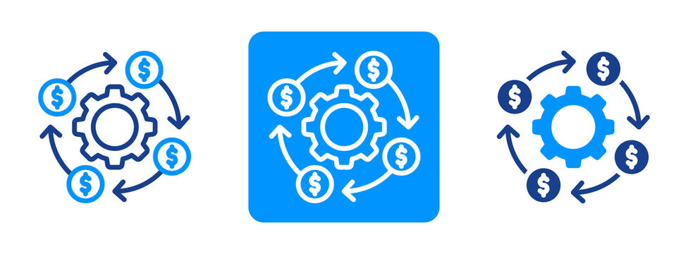 Cost Effectiveness Icon In Dual Tone Style