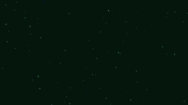 Gentle speckled light particles floating on dark background for visual effects