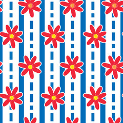 Fototapeta premium cute seamless floral pattern