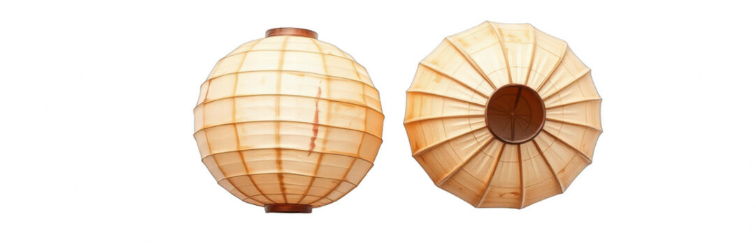 Traditional Japanese Paper Lanterns Isolated