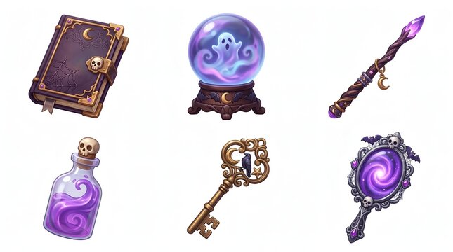 Halloween Witch Magic Object Set