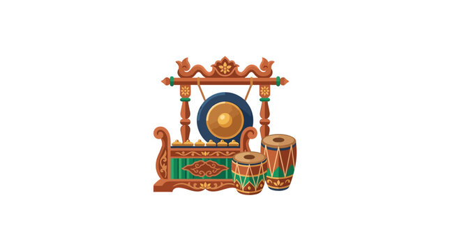 Icon of Gamelan gong and kendang drum.