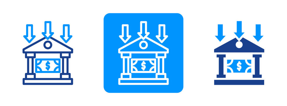 Devaluation Icon In Dual Tone Style