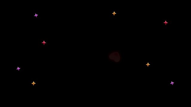 Star shapes sparkle across a dark void to emulate a night sky aesthetic that works perfectly as a versatile background for celestial themes.