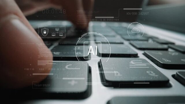 AI interface showing how artificial intelligence powers systems. AI Artificial intelligence transforms data, enables automation, and AI artificial intelligence drives innovation. Marrow