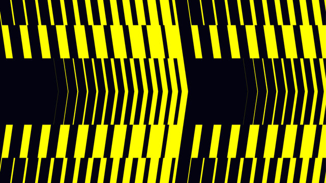 High contrast yellow and black chevron arrow speed pattern horizontal banner for racing track