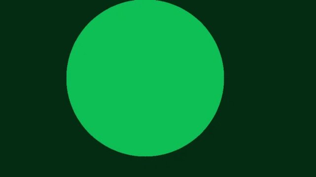 Abstract green circle on dark background motion graphic