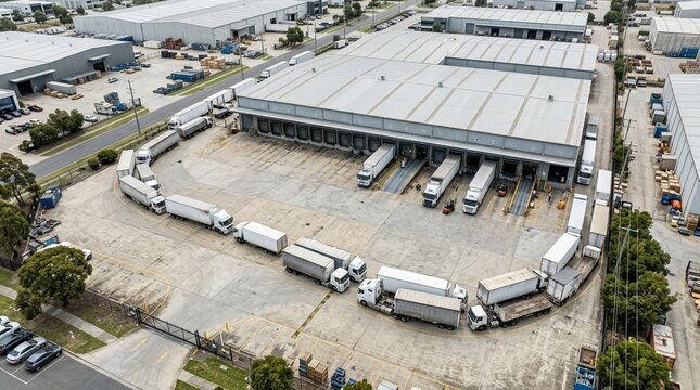 Receiving Dock Queue Viewed from an Elevated Platform