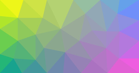Obraz premium Illustration of green abstract Low polygonal modern Green Pink Blue Texture