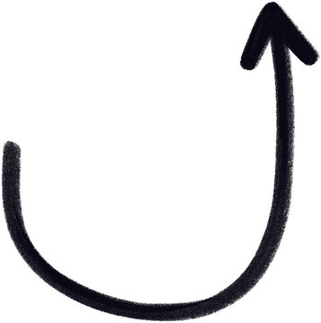 Hand Drawn U Turn Arrow
