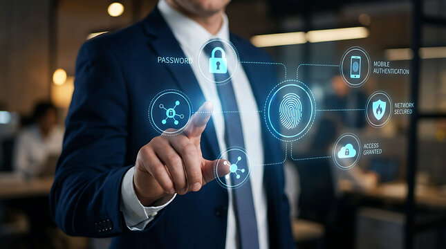 Multifactor Authentication MFA Biometric Identity Verification Cybersecurity Access Security