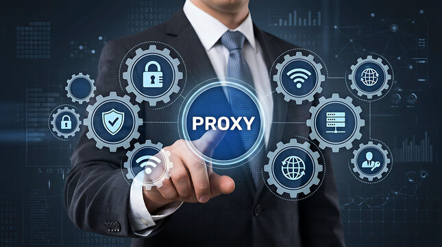 Proxy Server Network Security Data Protection Secure Internet Access Technology System