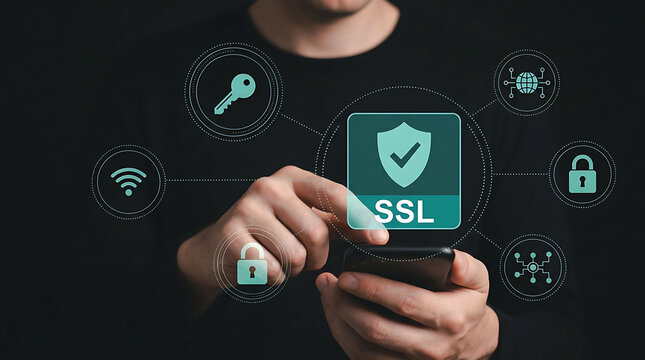 SSL Certificate Mobile Security Encryption Secure Network Data Protection Technology