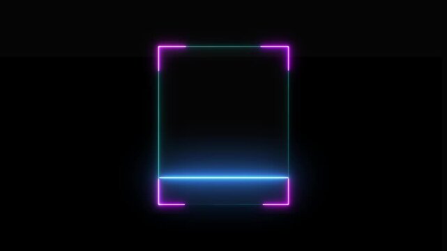 Scanning the QR code icon animation, QR code being a scanning concept, lock secure security icon on black background, Green square code scanning animation video.