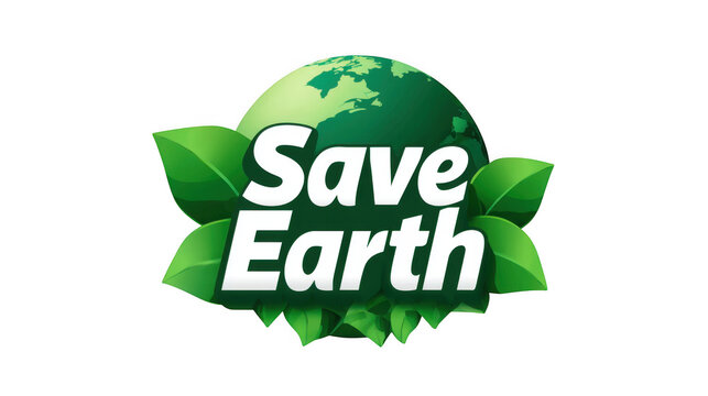Earth globe icon surrounded by vibrant green leaves represents a natural approach to environmental protection and symbolizes the importance of sustainable growth in our modern world for future.