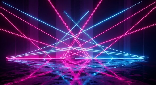 Neon Intersect: A Luminous Geometric Dance