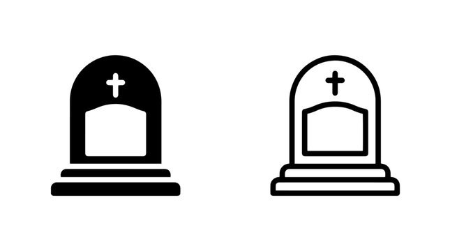 Stone cemetery tombstone grave marker memorial icon