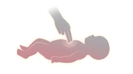 Fototapeta premium Infant chest compressions for cardiopulmonary resuscitation