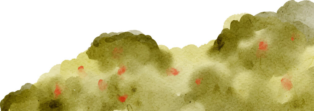 Watercolor abstract texture with red dots
