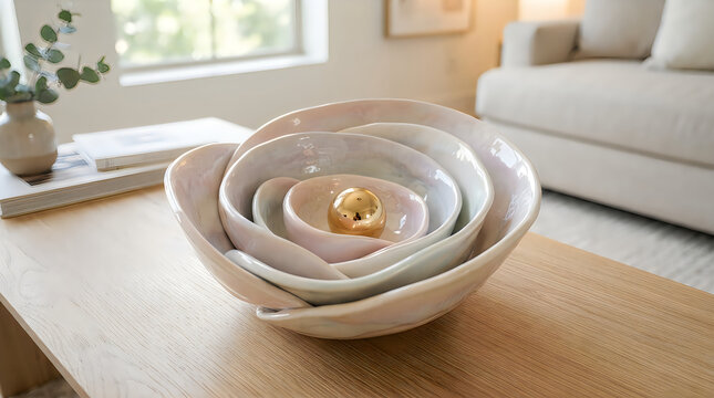 Cute brown hamster eating sunflower seeds from clear glass bowl on table