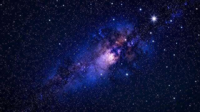 Galaxy with stars and nebula