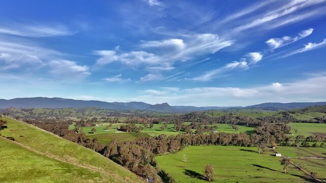 Cinematic aerial footage of Alexandra Victoria Australia