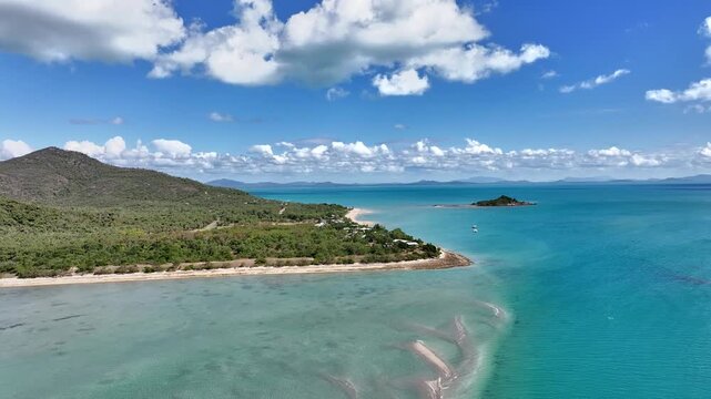 Spectacular cinematic aerial footage of Cape Gloucester Queensland Australia