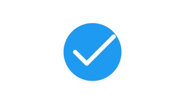 Blue circle animation on white background. Minimalist geometric shape motion graphic.