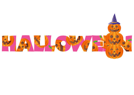 ハロウィンのタイポグラフィ
