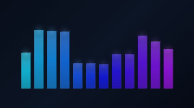 Business Bar Graph Chart Rising Columns Data Comparison Animation 4K