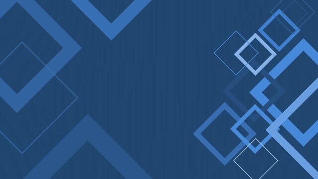 Abstract geometric background with overlapping square outlines animation