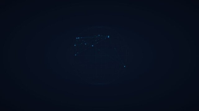 Business World Network Global Connectivity International Trade Map 4K