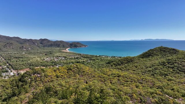 Spectacular cinematic aerial footage of Horseshoe Bay Magnetic Island Queensland Australia