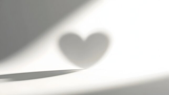 shadow overlay heart shape spotlight effect isolated on white background background Stock Illustration