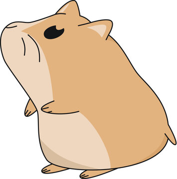 Flat hamster icon education learning and commerce merchandising