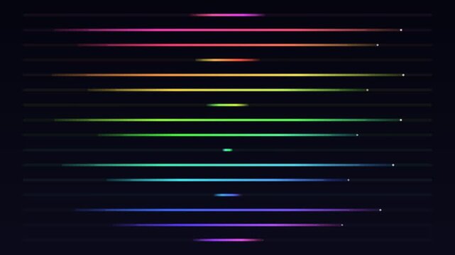 Audio Spectrum Neon Tubes Glowing Bar Light Reactive Visualizer 4K