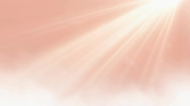 Soft pink and white light rays with subtle glowing particles