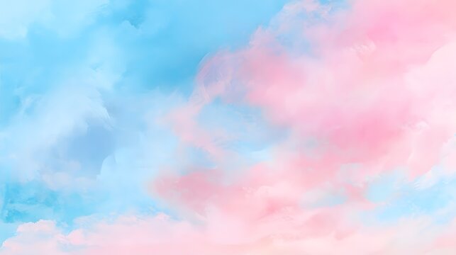 watercolor pastel pink with tranquil sky blue Stock Illustration