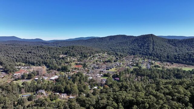Spectacular aerial footage of Marysville Victoria Australia