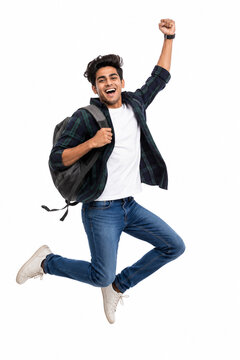 young man jumping