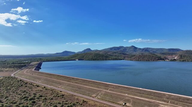 Spectacular aerial footage of Ross River Dam Townsville Queensland Australia