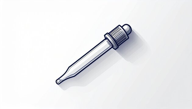 Isolated medical dropper on white background.