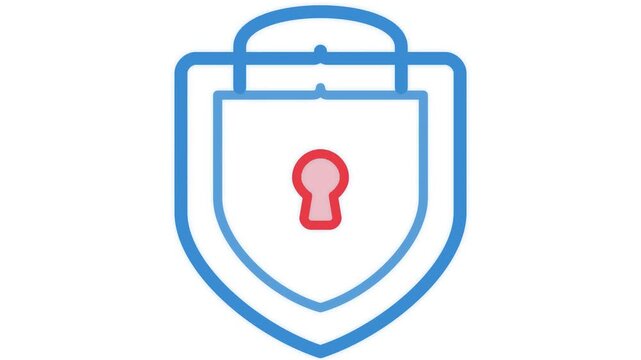 Shield animation for cyber security and data protection